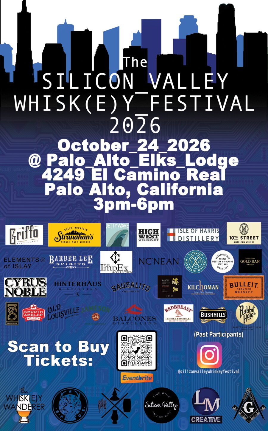 Silicon Valley Whisk(e)y Festival 2026 official flyer